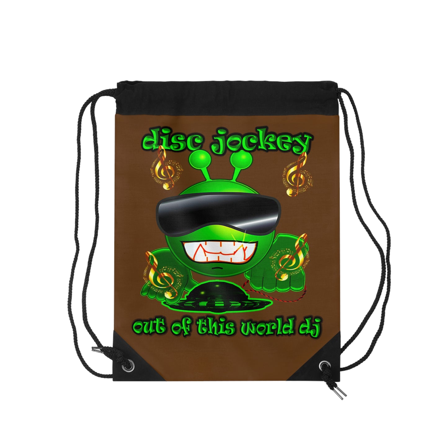 disc jockey - Drawstring Bag (brown)