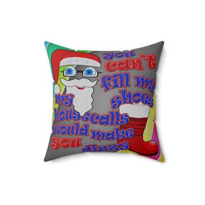 santa's shoes - Spun Polyester Square Pillow - (rainbow split)