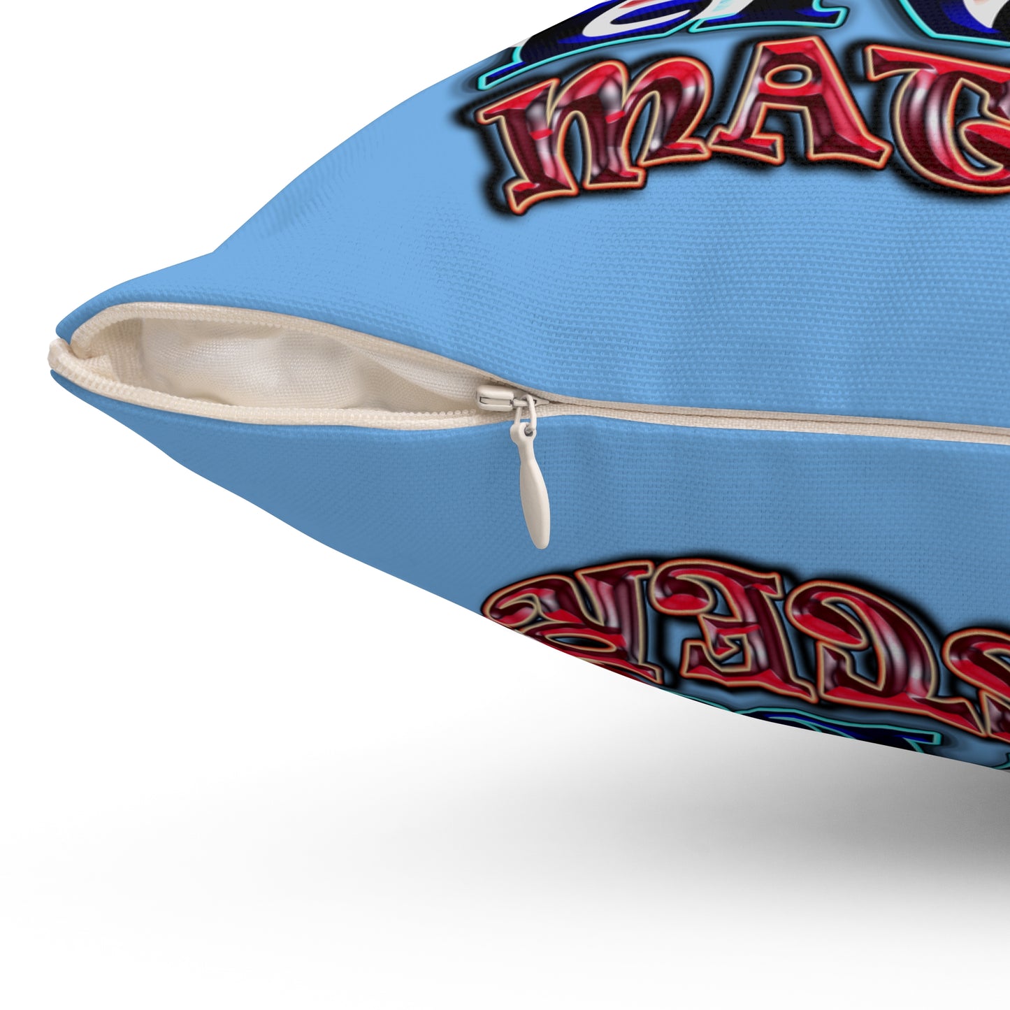 rw&b lives matter - Spun Polyester Square Pillow - (light blue)