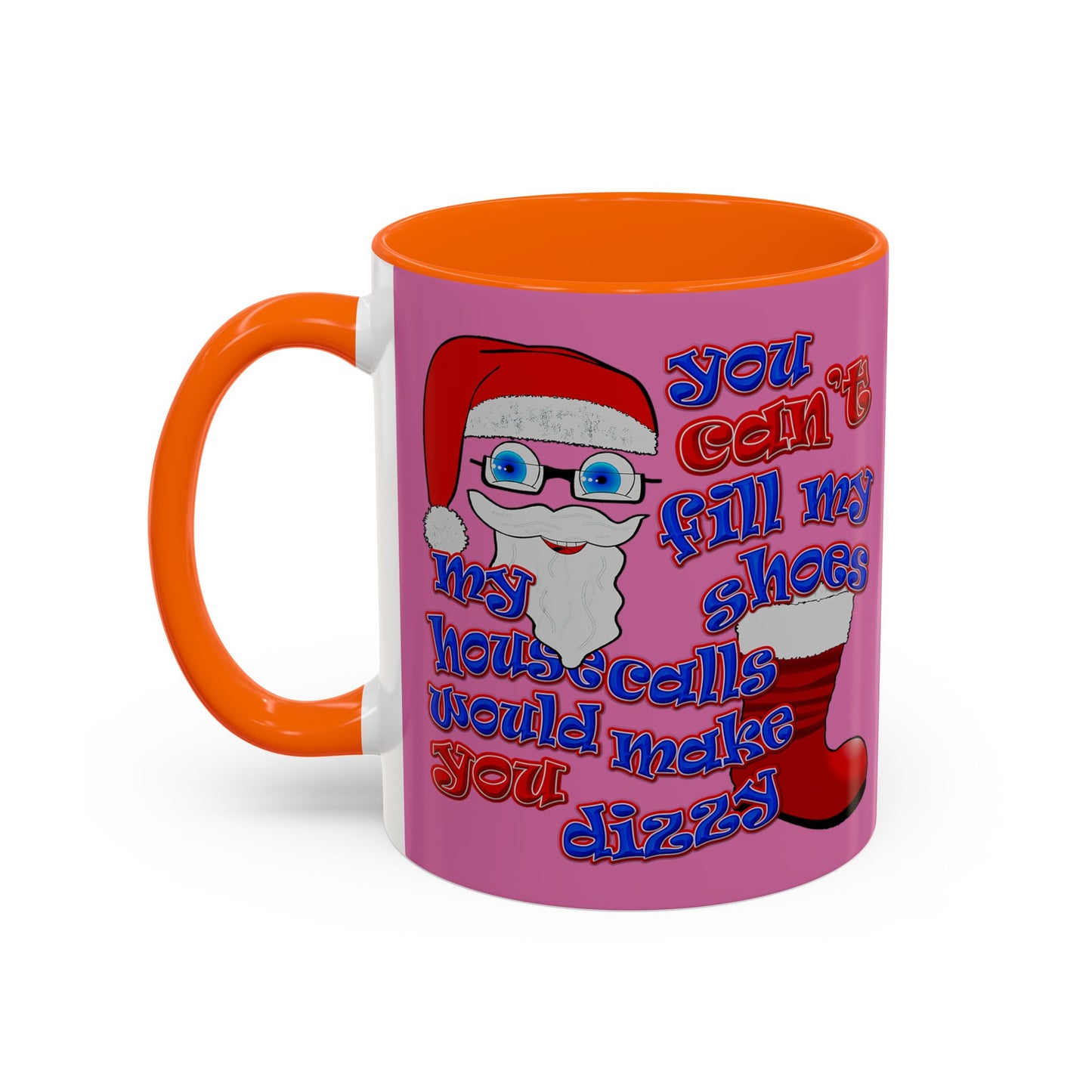santa's shoes - Accent Mug (light pink)