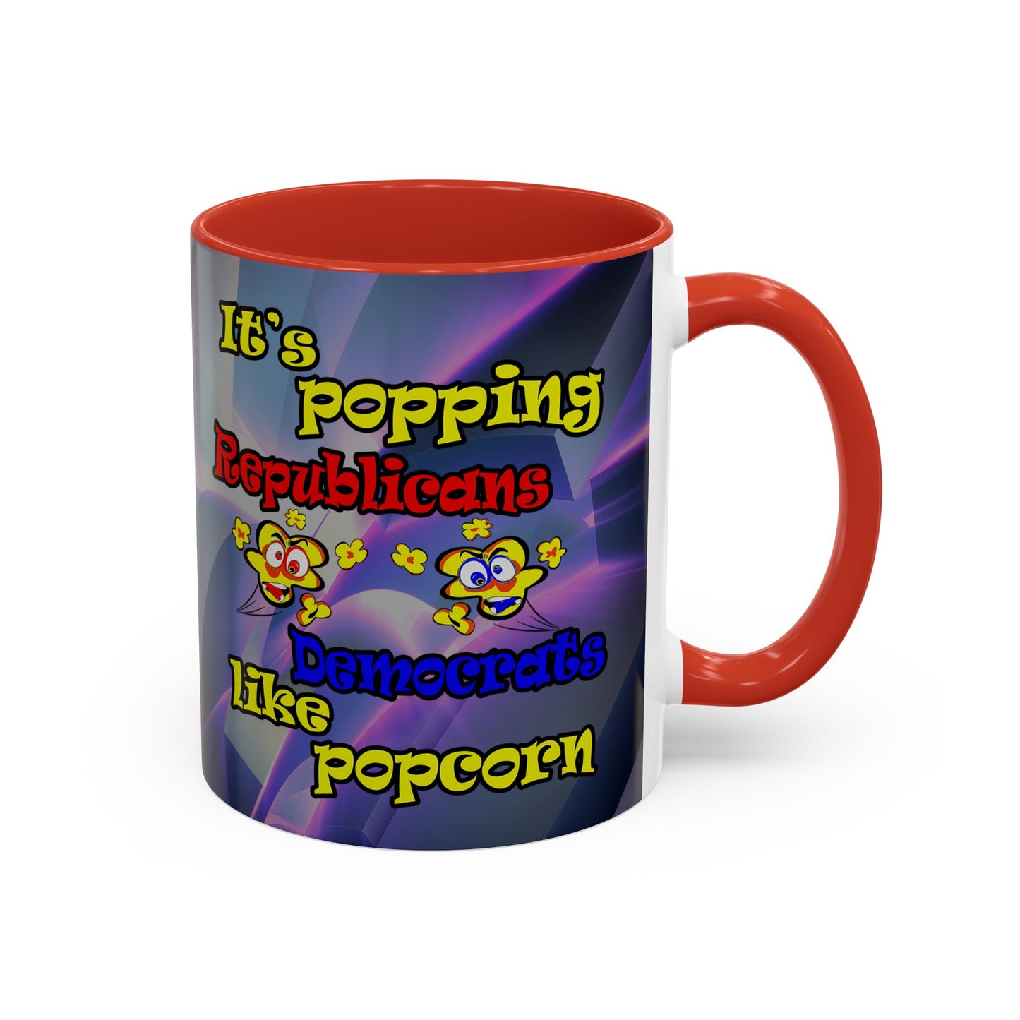 popping like popcorn - Accent Mug (grey-pink wave)