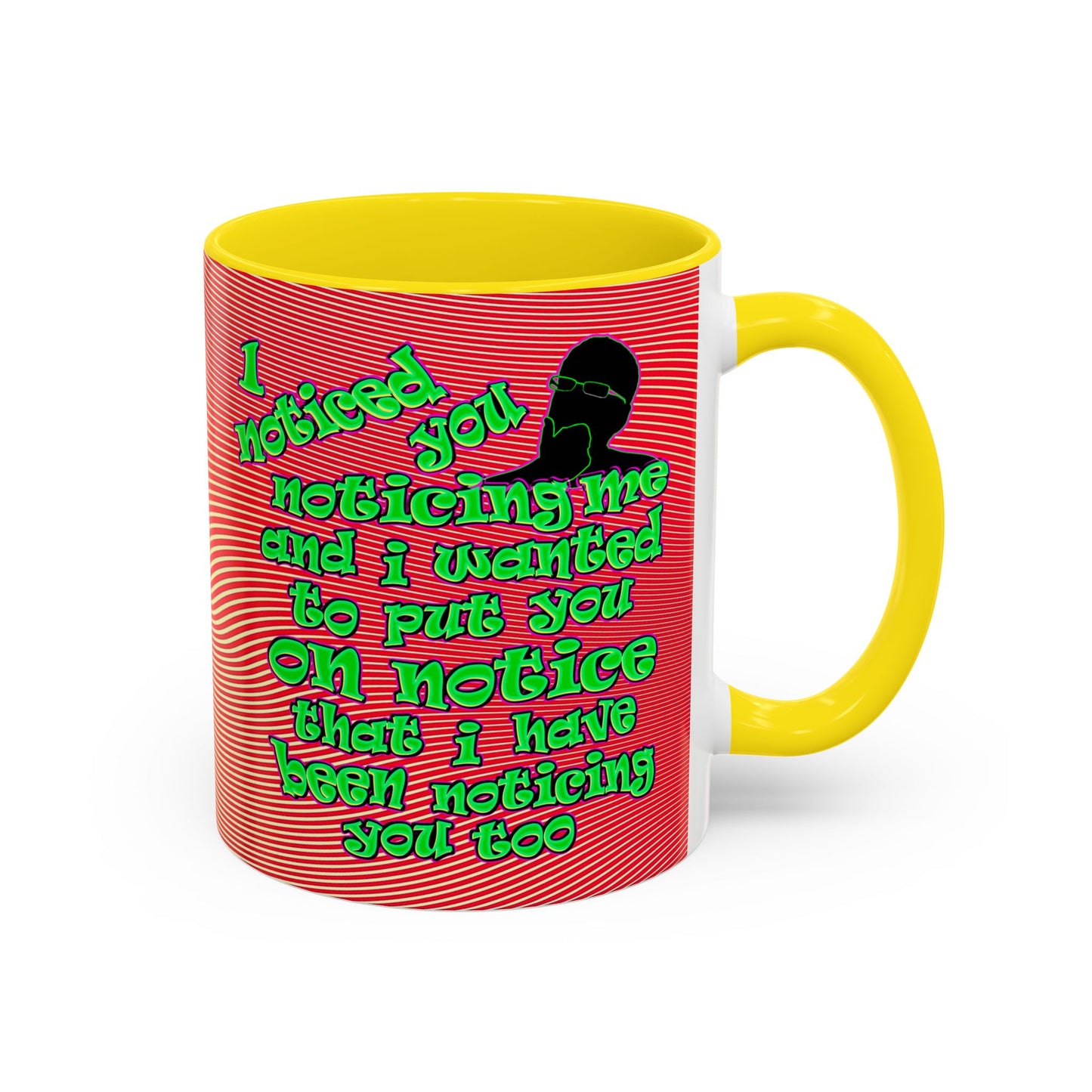 noticed you noticing - Accent Mug (yellow-orange wave)