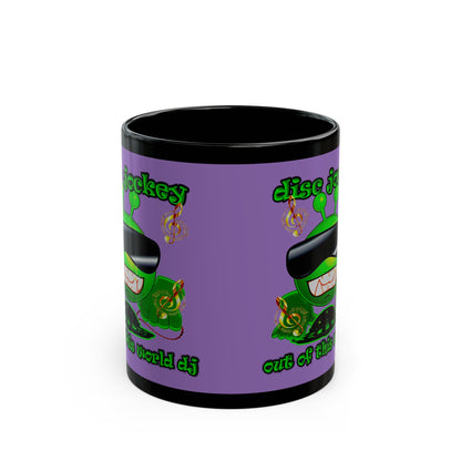 disc jockey - Black Mug (light purple)