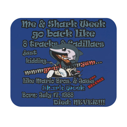 shark week - Mouse Pad (Rectangle) - (dark blue)