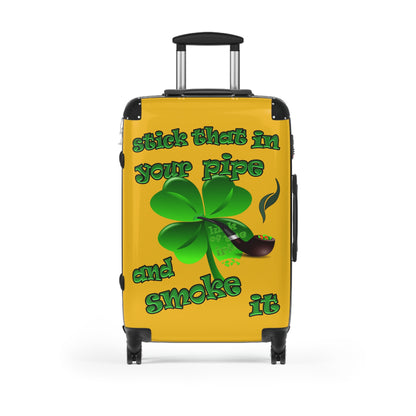 stick that in your pipe and smoke it - Suitcase (yellow)