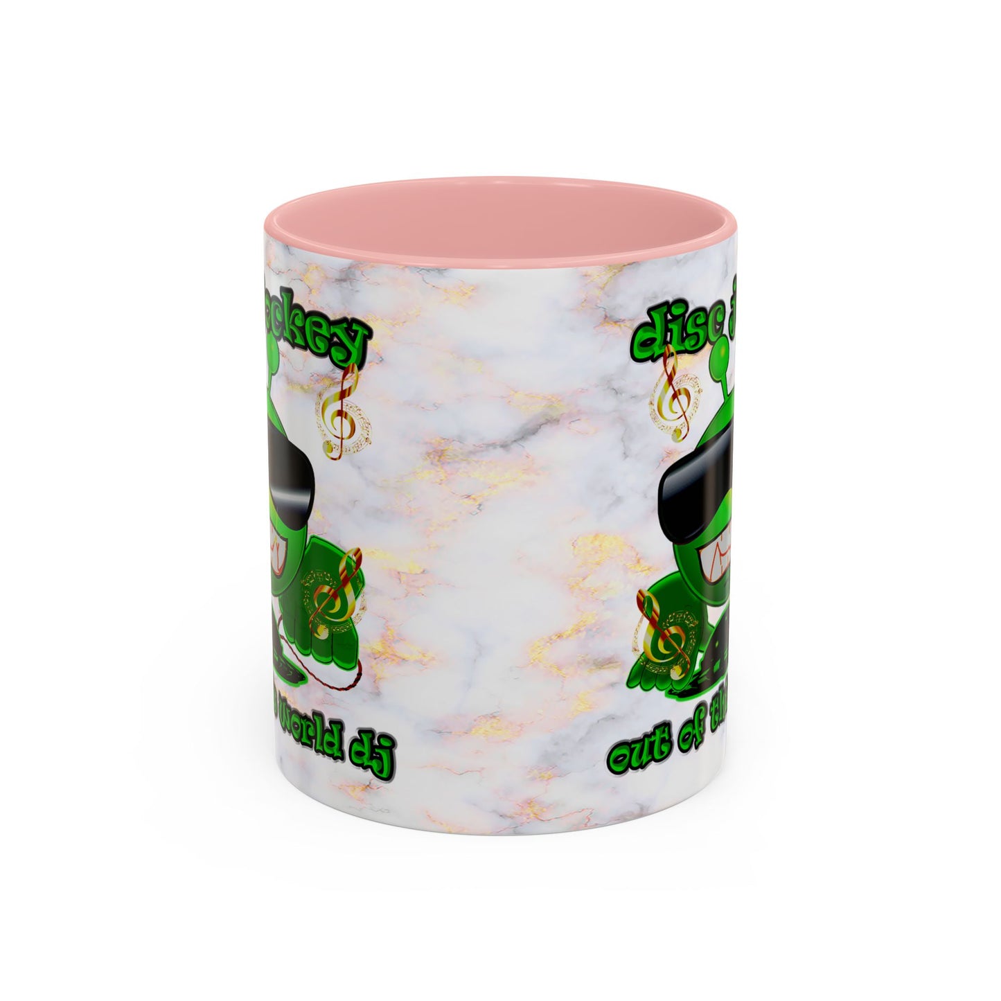 disc jockey - Accent Mug (white marble)