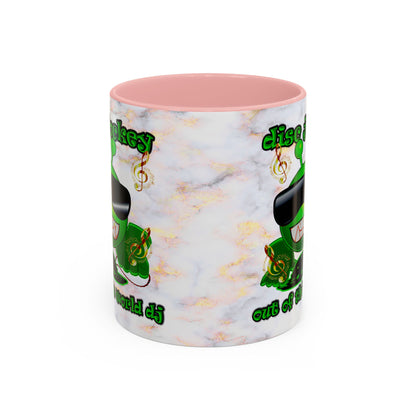 disc jockey - Accent Mug (white marble)