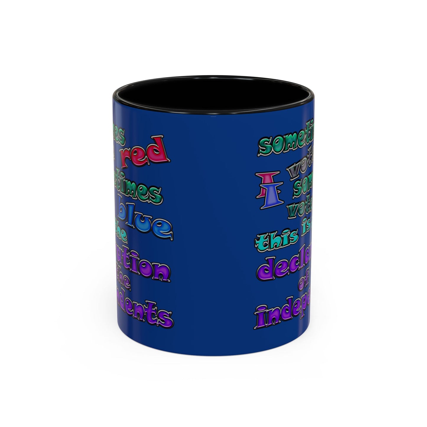 declaration of the independents - Accent Mug (dark blue)