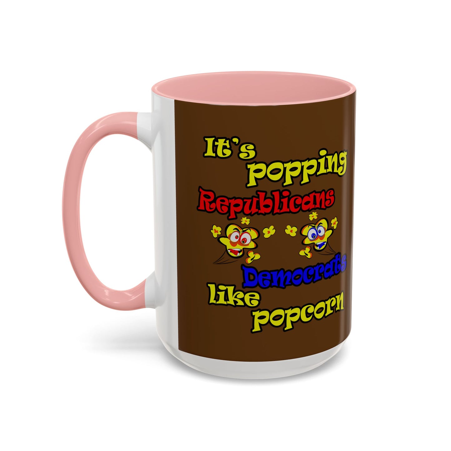 popping like popcorn - Accent Mug (brown)