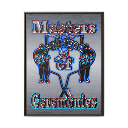 em cee squared - framed canvas art (brushed nickel)