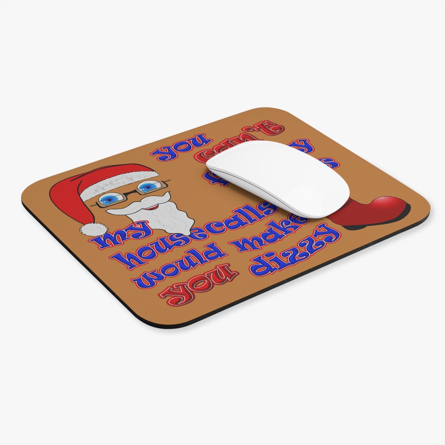 santa's shoes - Mouse Pad (Rectangle) (light brown)