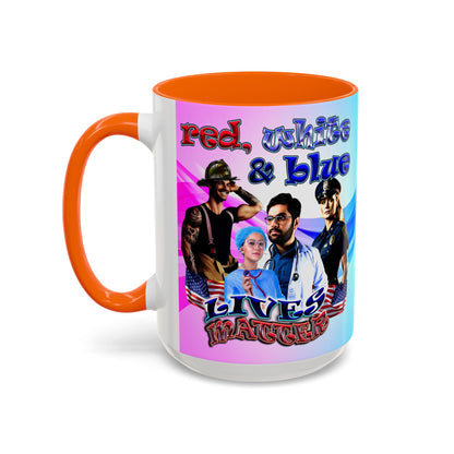 rw&b lives matter - Accent Mug (light blue-pink wave)