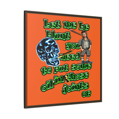 og - framed canvas art (orange)