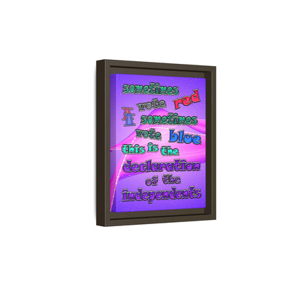 declaration of the independents - framed canvas art (purple-pink wave)