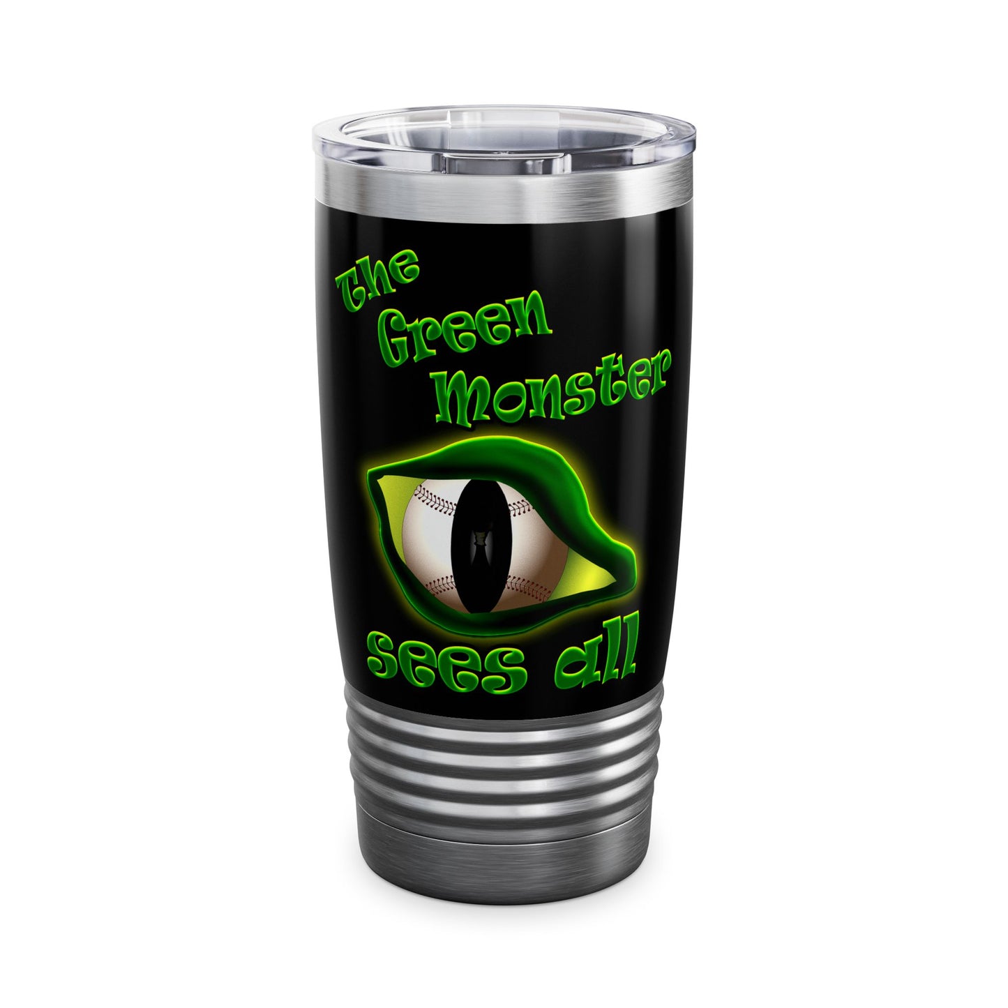 green monster - Ringneck Tumbler, 20oz (black)