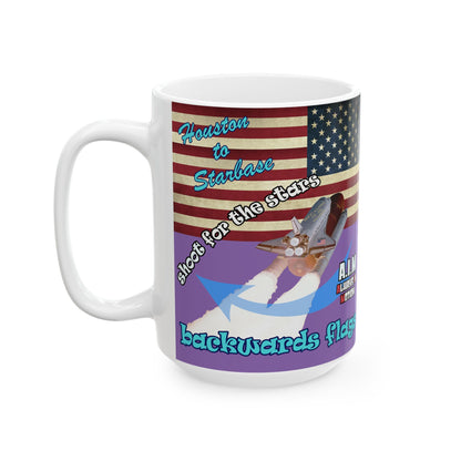 shoot for the stars - White Mug (light purple)
