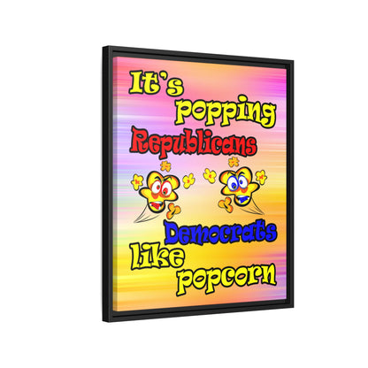 popping like popcorn - framed canvas art (color blur)