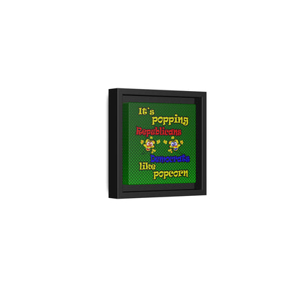 popping like popcorn - framed canvas art (logo green)