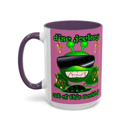 disc jockey - Accent Mug (light pink)