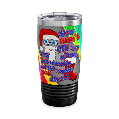 santa's shoes - Ringneck Tumbler, 20oz (rainbow split)