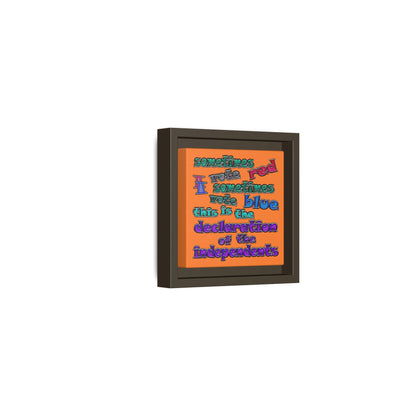 declaration of the independents - framed canvas art (crusta)