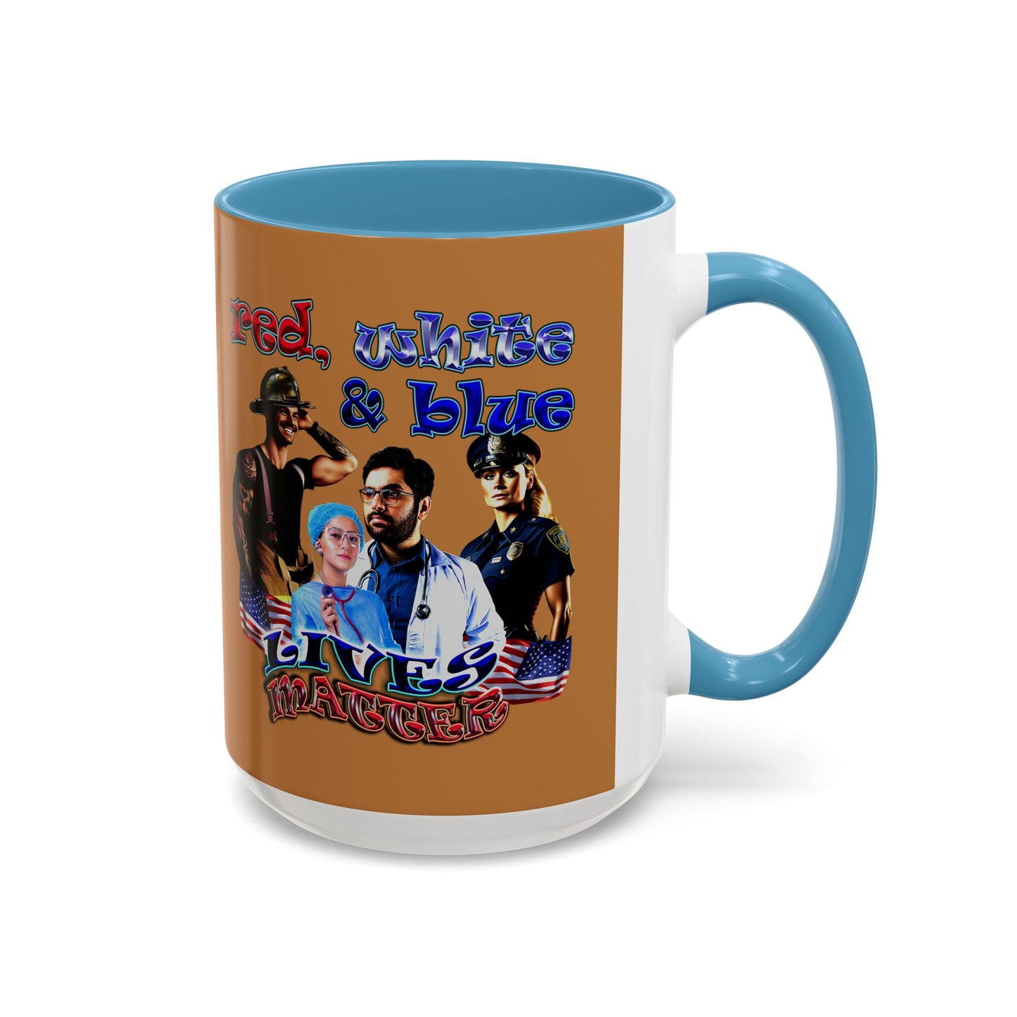 rw&b lives matter - Accent Mug (light brown)