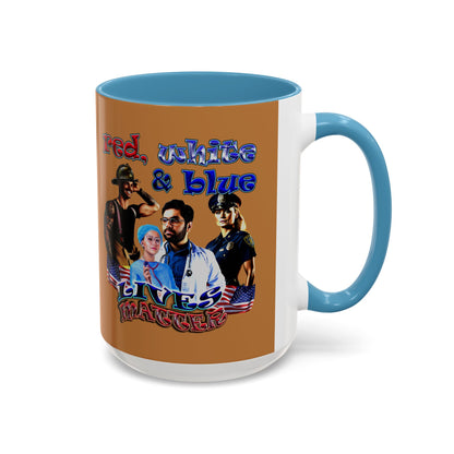 rw&b lives matter - Accent Mug (light brown)