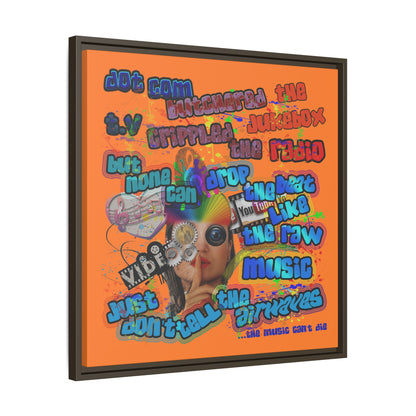 drop the beat - framed canvas art (crusta)