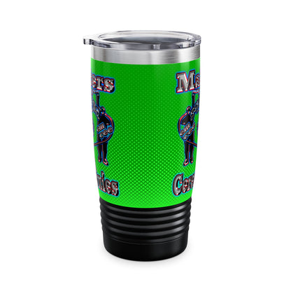 em cee squared - Ringneck Tumbler, 20oz (logo green)
