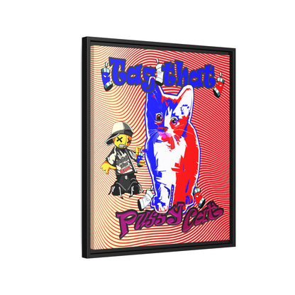 tag that - framed canvas art (yellow-orange wave)