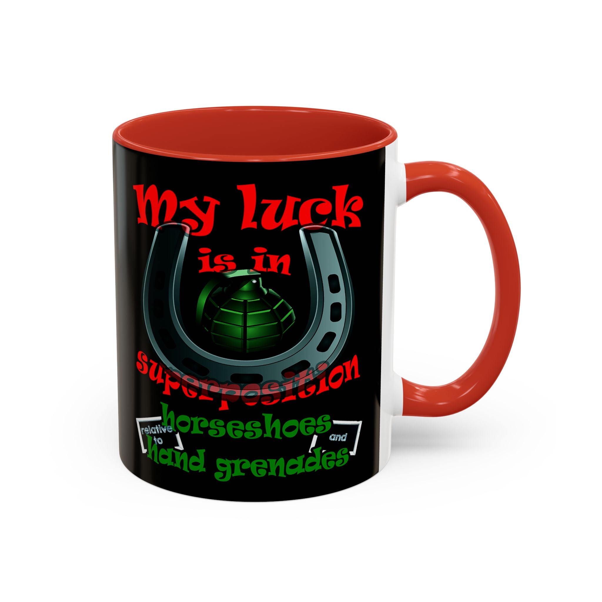 my luck - Accent Mug (black)