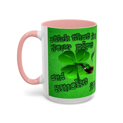 celtics logo - Accent Mug (green turf)