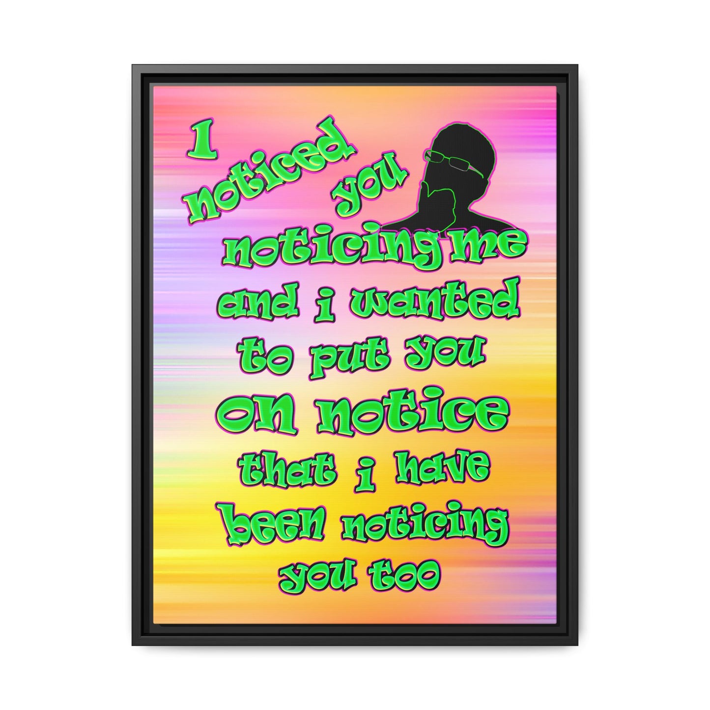 noticed you noticing - framed canvas art (color blur)