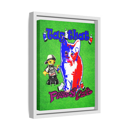 tag that - framed canvas art (green turf)