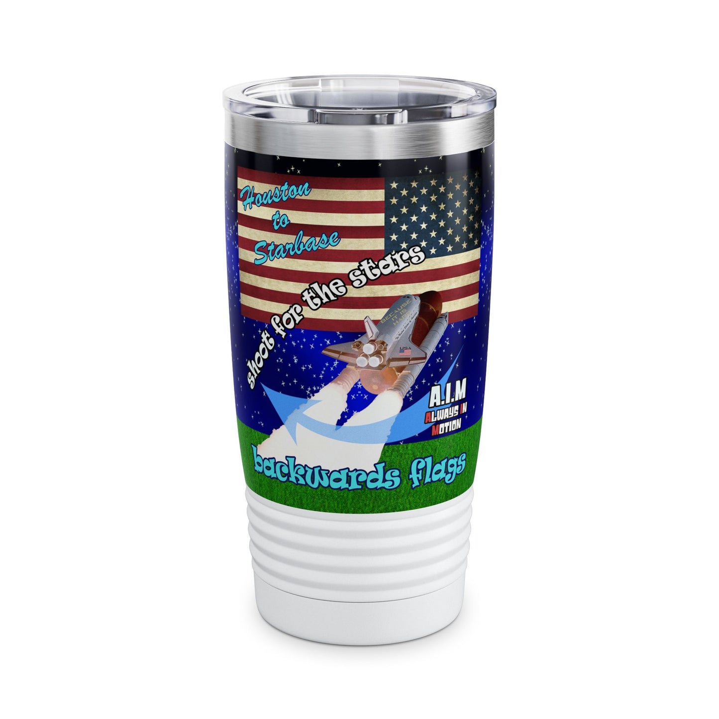 shoot for the stars - Ringneck Tumbler, 20oz ('snoops' background)