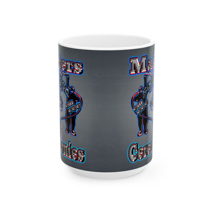 em cee squared - White Mug (grey-light grey)