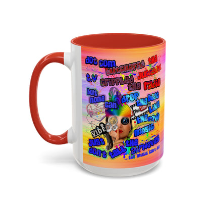 drop the beat - Accent Mug (color blur)