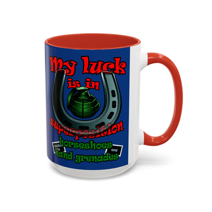 my luck - Accent Mug (dark blue)