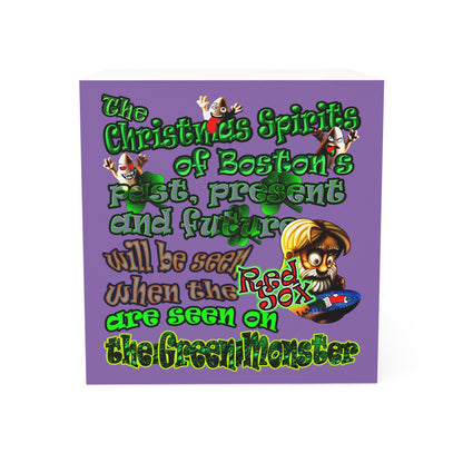 christmas spirits of boston - note cube (light purple)