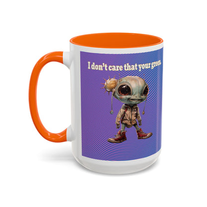 I don't care that your grey - Accent Mug (light blue-purple wave)