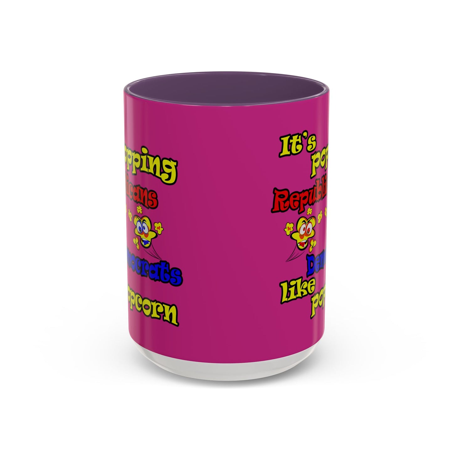 popping like popcorn - Accent Mug (pink)