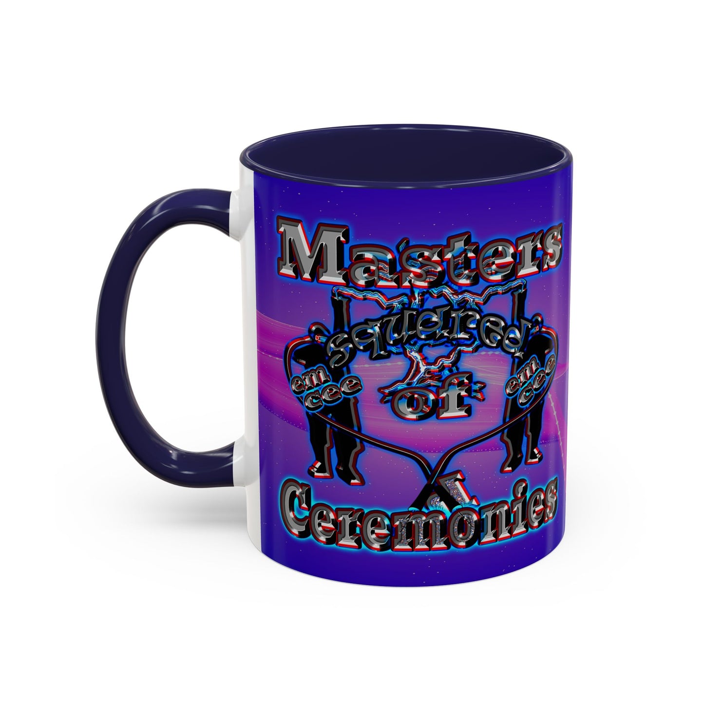 em cee squared - Accent Mug (purple-pink wave)