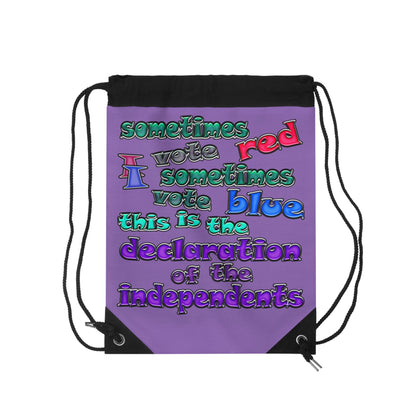 declaration of the independents - Drawstring Bag (light purple)