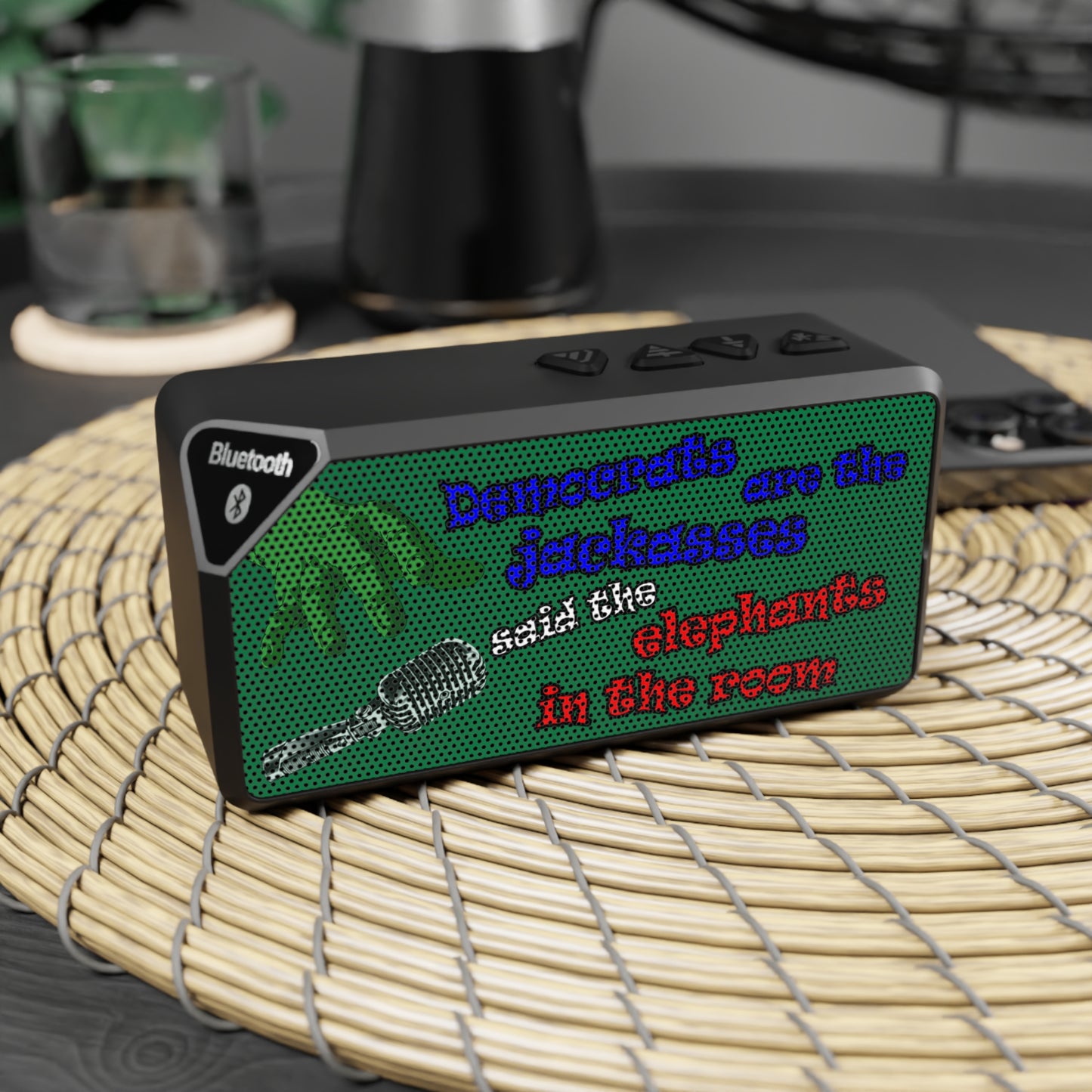 donkeys and elephants - Jabba Bluetooth Speaker (dark green)