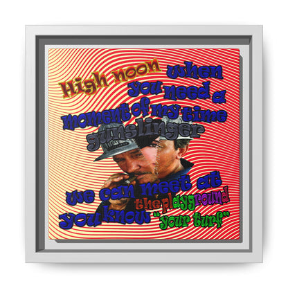 high noon - framed canvas art (yellow-orange wave)