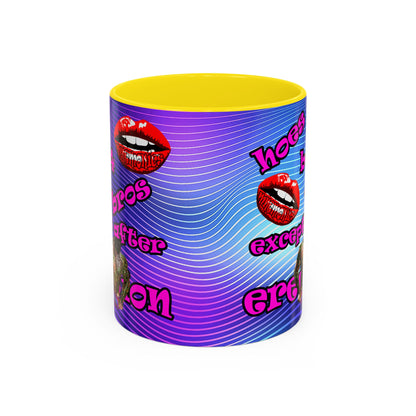 hoes b4 bros - Accent Mug (purple wave)