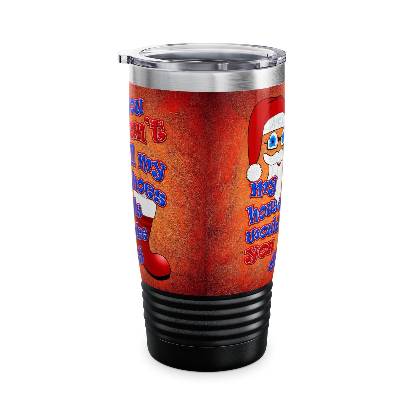 santa's shoes - Ringneck Tumbler, 20oz (burnt orange)
