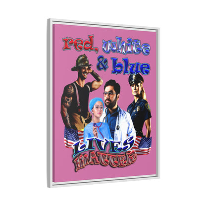 rw&b lives matter - framed canvas art (light pink)