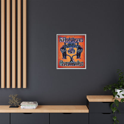 em cee squared - framed canvas art (burnt orange)
