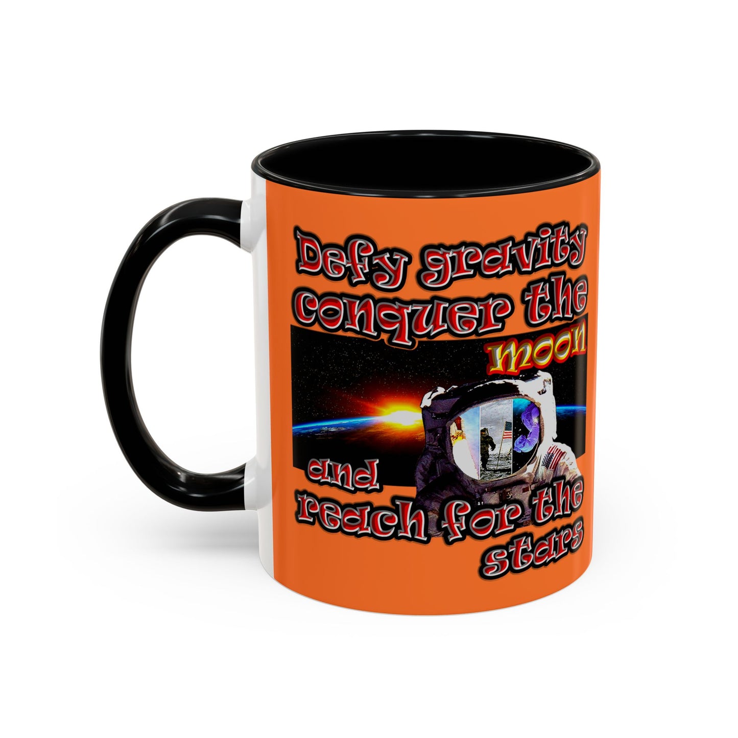 defy conquer reach - Accent Mug (crusta)